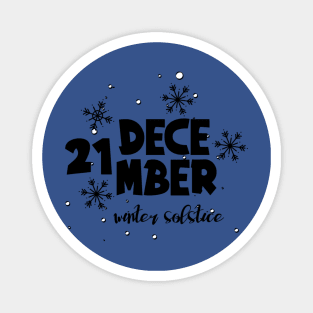 Hello Winter December 21 Winter Solstice Magnet